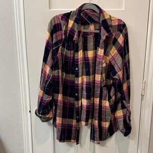Multicolor Plaid Button-Up Shirt